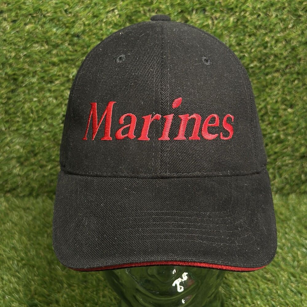 Vintage Sportsman Men’s Black Marines Adjustable Ball Cap